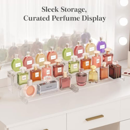 Lifewit 12″ Spice Rack, Perfume Cologne Stand, Tool-Free Assembly, 2 Pcs - color: Clear, size: 12″3-Tier,2 pc
