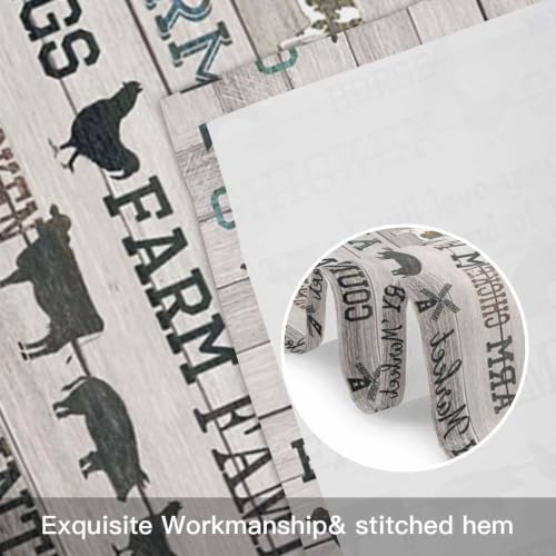Double Love Farmhouse Valance Curtain, Rod Pocket, Polyester Blend, 1 Panel 54x18, Farmdol4183, Kitchen/Living Room/Bedroom/Bathroom/Window