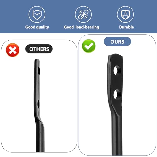 4Pack Curtain Wall Hooks, Curtain Holdbacks, Curtains Tie Backs for Curtains, Decorative Drapery Holdbacks for Wall Ties with Screws Black Metal U Shaped Pull Backs (3.94× 0.21 × 0.2 inches)