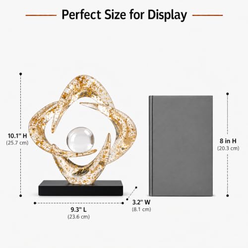 AWNR Modern Sculptures Living Room Shelf Decor Home Décor Accents - color: Gold A-c