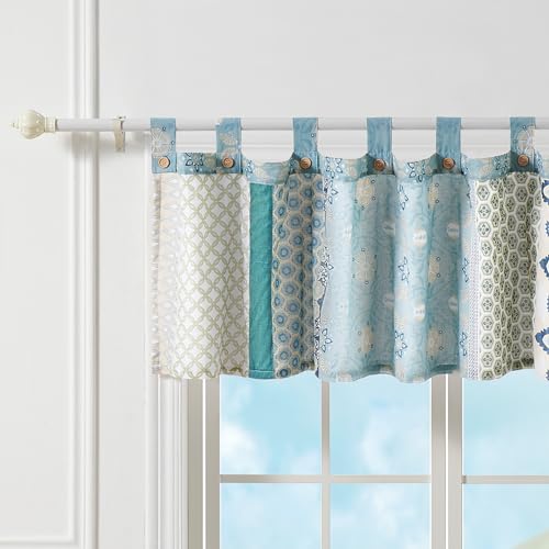 Greenland Home Thalia Velvet Embellished Window Treatment, 84 W x 21 L, Panel Pair, Blue - color: Blue