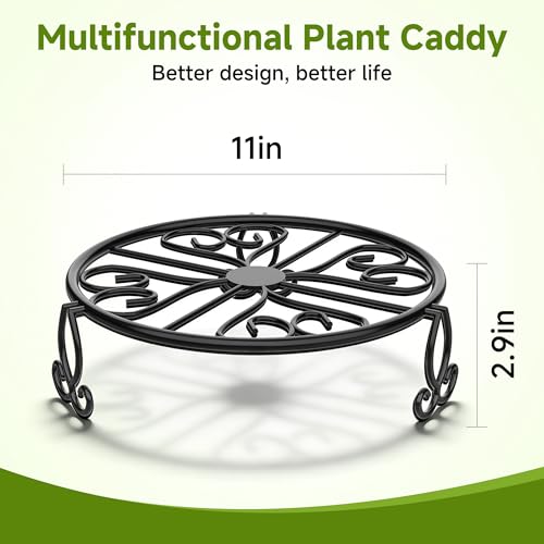 NSYOOMH 3-Pack Sturdy Plant Stand for Outdoor Indoor,Potted Plant Riser 11" - size: 3Pack-11Inch