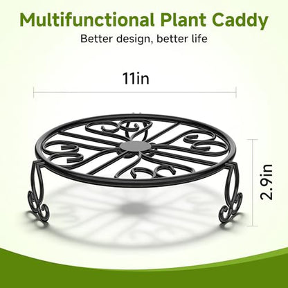 NSYOOMH 3-Pack Sturdy Plant Stand for Outdoor Indoor,Potted Plant Riser 11" - size: 3Pack-11Inch
