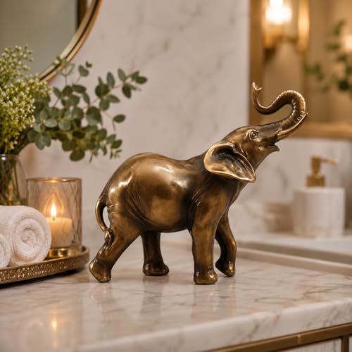 Comfy Hour 6.77 Inch Elephant Statue, Trunk Up Decor - size: 6.77