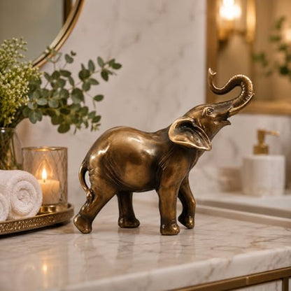 Comfy Hour 6.77 Inch Elephant Statue, Trunk Up Decor - size: 6.77