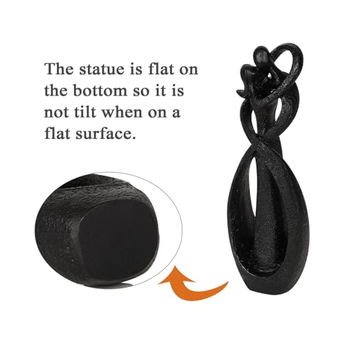 Trycooling Kissing Lovers Statue Abstract Sculpture, Black, Small - color: Black, size: Small