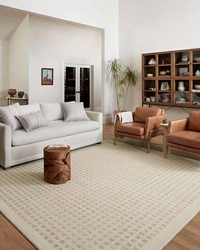 Loloi Chris Loves Julia Polly Ivory/Natural 9'-3" x 13' Area Rug - color: Ivory / Natural, size: 9'3" x 13' (Rectangular)