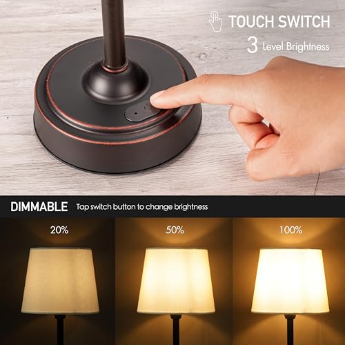 O'Bright Seraph Cordless Rechargeable LED Table Lamp, Oil-Rubbed Bronze - color: Oil-Rubbed Bronze