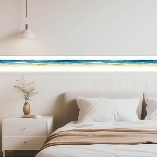 IVN Wallpaper Border Peel and Stick Wall Beach Shore 4x196 Inch - color: Beach Shore