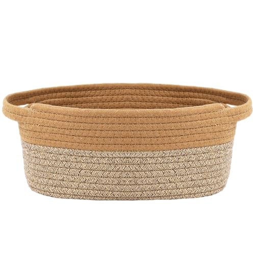 JMvicyroam Small Woven Basket, Empty Gift Basket, Jute&Brown/1 Pack - color: Jute&Brown, size: 1 Pack