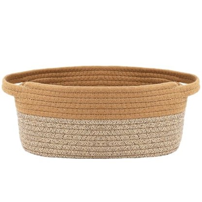 JMvicyroam Small Woven Basket, Empty Gift Basket, Jute&Brown/1 Pack - color: Jute&Brown, size: 1 Pack