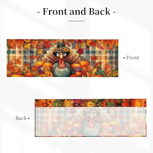 Thanksgiving Turkey Valances for Windows Rod Pocket Curtain Valance 1 Panel Short Curtains for Kitchen Bathroom Living Room Bedroom Window Treatments - color: Thanksgiving Turkey