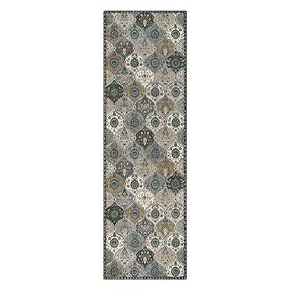 Lahome Moroccan Kitchen Runner Rug, 2'5''x8' Soft Washable Runner Non Slip - color: Dusty Grey Beige, size: 2'5'' X 8' (Runner)