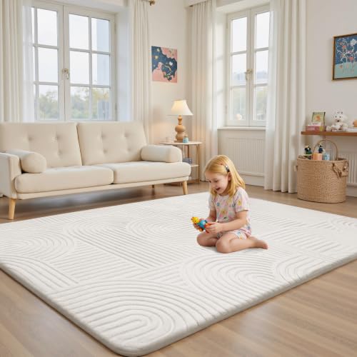 Sour Lemon Area Rugs 9x12 Living Room Bedroom, Cream Rug Large Carpet - color: Cream, size: 9' x 12' (Rectangular)