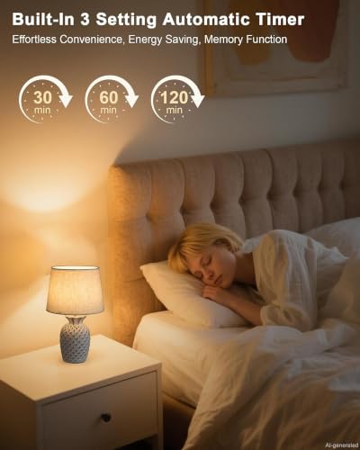 UMEXUS 13" Small Rechargeable Cordless Table Lamp, Pineapple Ceramic Base
