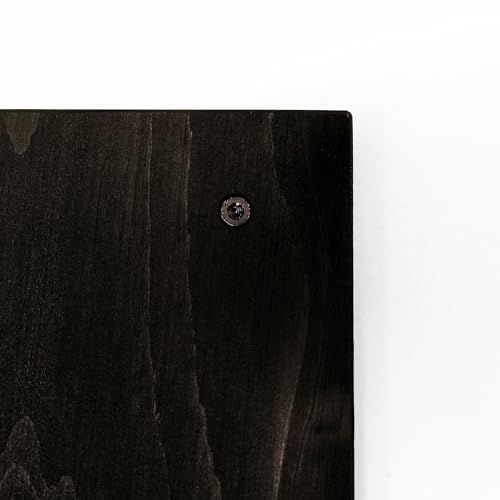 Daniel's Plants 3 Pack Mid-Century Modern L Shaped Wooden Plant Shelf Kit | Wall Mounted Floating Shelves | Solid Wood Wall Planter Shelf | Midnight Black - color: Midnight Black