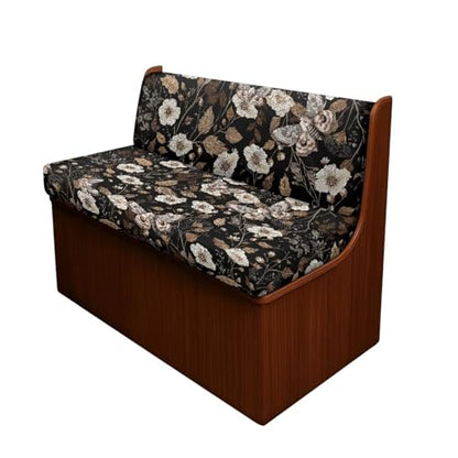 RV Dinette Cushion Covers Butterfly Floral Leaf 2 Pcs Scratch-Resistant Camper Cushion Slipcover Stretch Sofa Furniture Protector Include1 Backrest Covers and 1 Bench Covers - color: Butterfly Floral Leaf