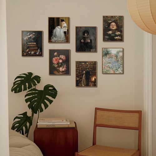 Moody Library Couple Canvas Wall Art 8x10 inch - color: Couple, size: 8"x10" Natural