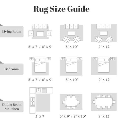 Homemate Washable Rug 4x6 Area Rugs - Vintage Rugs for Living Room - color: Grey, size: 4x6 ft