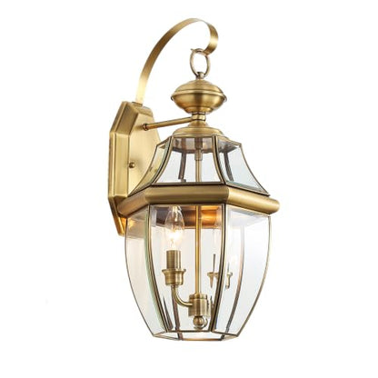 Solid Brass Outdoor Wall Light Fixtures, 20.5" - color: Antique Brass - 1 Pack, size: 20.5 inch
