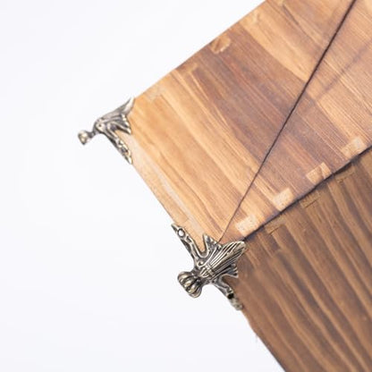 24Pcs Antique Brass Box Legs Feet Corner Protectors with Screws - size: StyleB