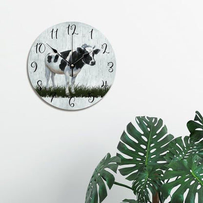 Holstein Cow Wall Clocks Farm Milk Cow Kitchen Wall Clock - color: Style-8, size: 12 Inch