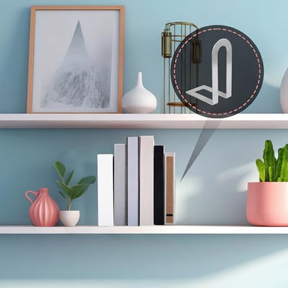 Chunful 6 Pcs Sliver Metal BookEnds Shelves, 5.5 x 3.75 x 2.25 in - color: Sliver, size: 5.5*3.75*2.25inch