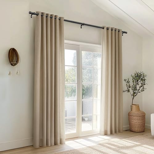 Zeerobee Curtain Rods for Windows 48 to 86 Inch, Black Curtain Rod - color: Black, size: 32"-86"