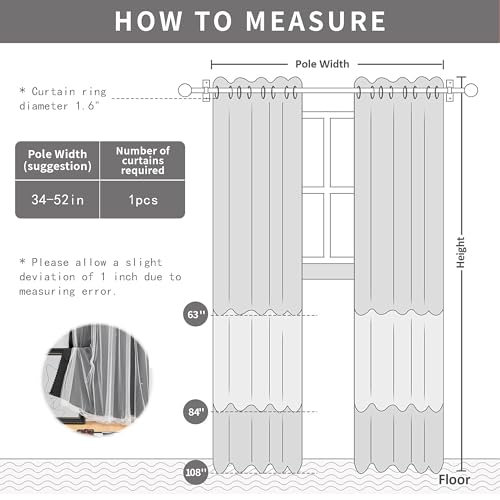XiDi Black Curtains for Bedroom 63 Inches Long Star Blackout Curtains 34x63 - color: Black, size: 34"W x 63"L (Pack of 2)