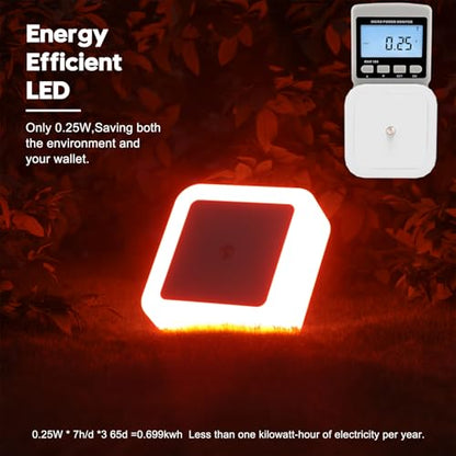 Sujeet Night Light, Night Lights Plug into Wall 8-Pack, Nightlight Plug in Night Light, Dusk to Dawn Night Lamp Led (Red) - color: Red