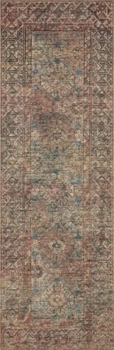 Loloi Amber Lewis Billie Aqua/Rust 2'-3" x 3'-9" Accent Rug - color: Aqua / Rust, size: 2'3" x 3'9" (Rectangular)