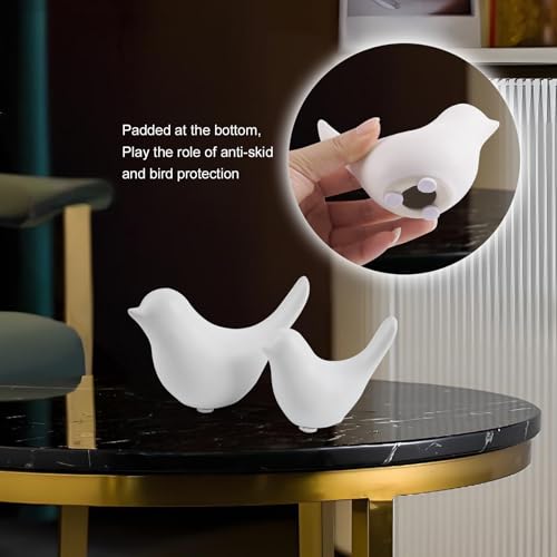 Notakia White Bird Figurines Set of 2 Small Bird Statues Home Decor - color: 2pcs White Birds