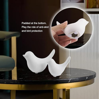 Notakia White Bird Figurines Set of 2 Small Bird Statues Home Decor - color: 2pcs White Birds