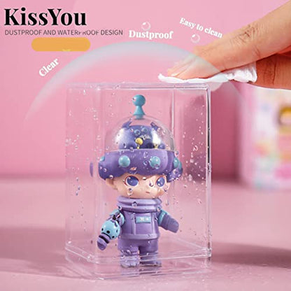 KissYou 2‑Pack Clear Display Box with Lid 3.74 x 2.56 x 2.17 Inch Container - size: 3.74 x 2.56 x 2.17 Inch