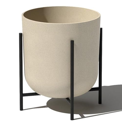 Veradek Mason Series Raised Lima Planter - Round Planter with Stand - color: Sand, size: 15 inch