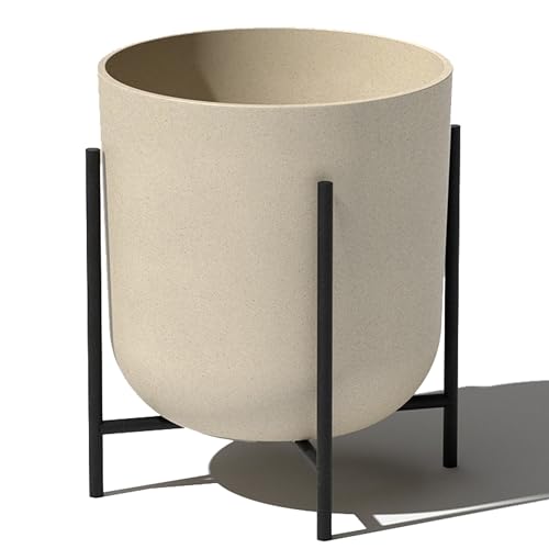 Veradek Mason Series Raised Lima Planter - Round Planter with Stand - color: Sand, size: 15 inch