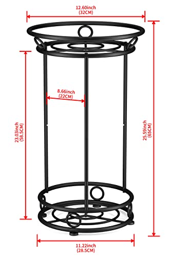 YIUKEA Plant Stand Indoor Outdoor - 2 Tier Flower Pot Rack 25.6 Inch Tall - color: Black