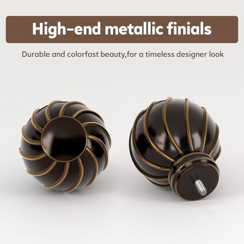 Brown Curtain Rods for Windows 48 to 84 Inch 7/8" Diameter - color: Brown, size: 36"-88"|1 Pack