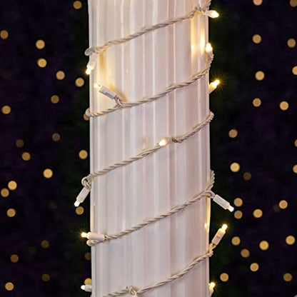 Novelty Lights 35 LED Christmas Mini Light Set, Warm White, White Wire - color: Warm White