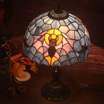 Tiffany Style Table Lamp,Gothic Bat Desk Lamp,Stained Glass lamp - color: Bat