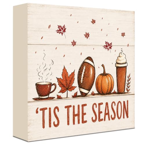 Minimal Pumpkin Fall Decor Sign | Tis The Season Line Art Wall - color: FALL18