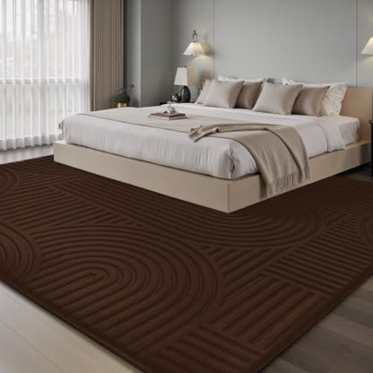 Sour Lemon Area Rugs 9x12 Living Room Bedroom, Brown Rug Large Carpet - color: Coffee, size: 9' x 12' (Rectangular)