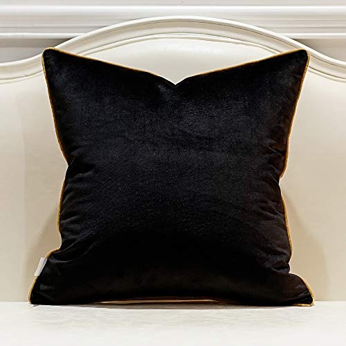 Avigers Throw Pillow Cover 18 x 18 Inch, Black, Velvet, Hidden Zipper - color: Black, size: 18" x 18" (Pack of 1)