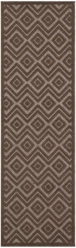 Nourison Home Versatile Brown 2' x 6' Area Rug - Easy Clean, Non Shedding, Bed Room, Living Room, Dining Room, Kitchen (6' Runner) - color: Brown, size: 2' x 6' (Runner)
