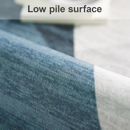 5x7 Washable Area Rug for Living Room - Non-Slip Geometric Rugs Blue Grey - color: Blue/Grey, size: 5' x 7' (Rectangular)