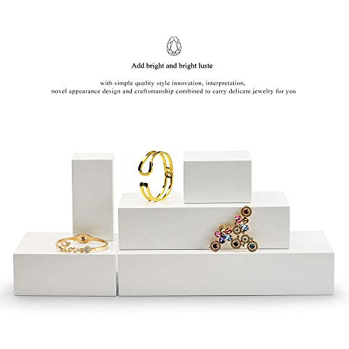 Oirlv Small White Display Riser for Jewelry,Cute Trophy Base for Showcase - color: SM05201