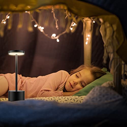 TBBGA LED Cordless Table Lamps, 5000mAh Rechargeable Table Light - color: Black1