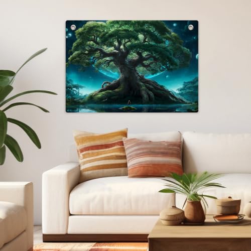 Cosmic Tree of Life Tapestry Banner Flag, Fantasy Lovers Nature Enthusiasts - color: Multi 0670