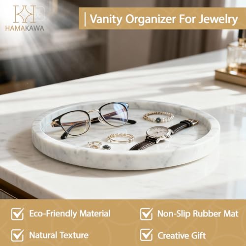 Italian Natural Marble Bathroom Vanity Tray - color: Carrara White