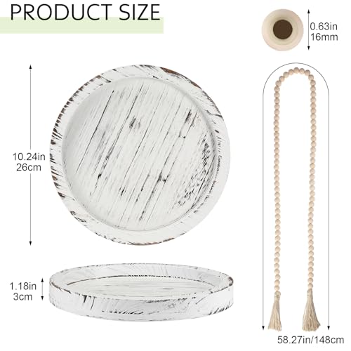 5 Pcs Coffee Table Decor Set, White - color: White